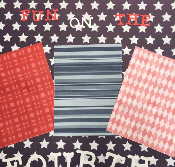 Scrapbooking: Fun on the Fourth, 12x12 Premade Scrapbook Page