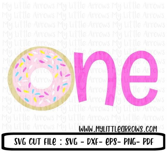 Download One donut birthday SVG DXF EPS png Files for Cutting