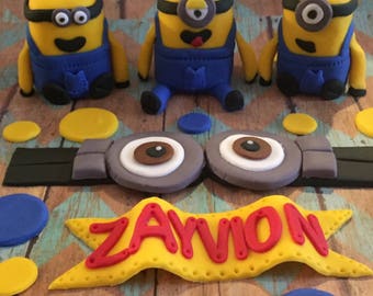 Minion Cake Topper Set