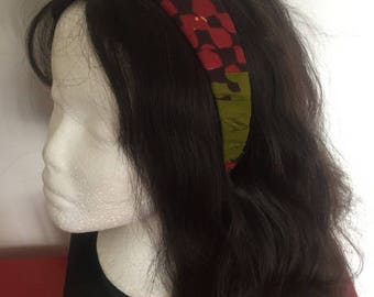 African wax print headband