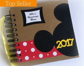 80 pgs PERSONALIZED Disney Autograph Book Scrapbook Travel Journal Vacation Photo Book 245