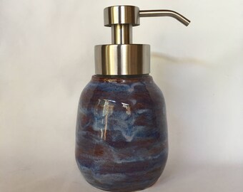 Foaming Soap Dispenser, ceramic soap dispenser, ceramic foamer, metal foam soap pump, pottery foamer, foam soap bottle