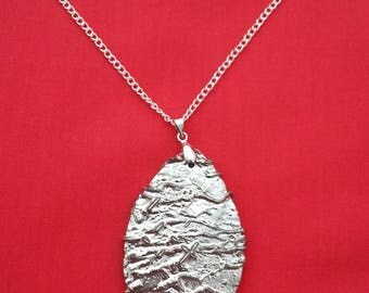 Titanium Crystal Pendant Necklace, Silver Agate Chain, Druzy Quartz Jewellery, Geode Stone Gift For Her Christmas Gift, Statement Pendant,