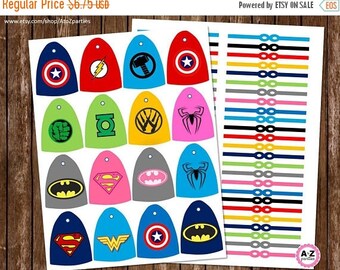 60% OFF Download Superhero Capes for Lollipops, Cape and Mask included, Unlimited Printing, Heros Party, Multiple Characters, DIY, Print at