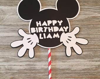 Mickey Mouse Cake Topper Mickey Mouse Birthday Party Decorations **Customized for FREE**