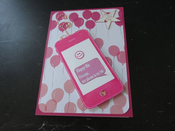 Cell Phone happy Birthday Card on cell phone: Happy