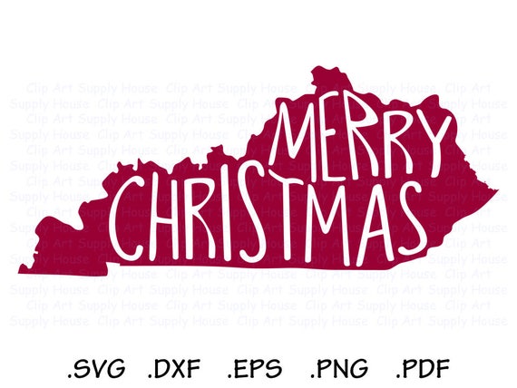 Download Merry Christmas Kentucky SVG Southern SVG State SVG
