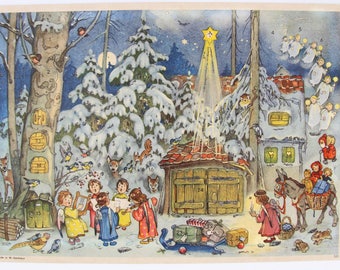 Vintage Original Traditional West Germany Advent Calendar