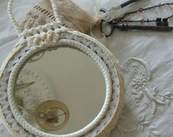 double sided shabby chic mirror
