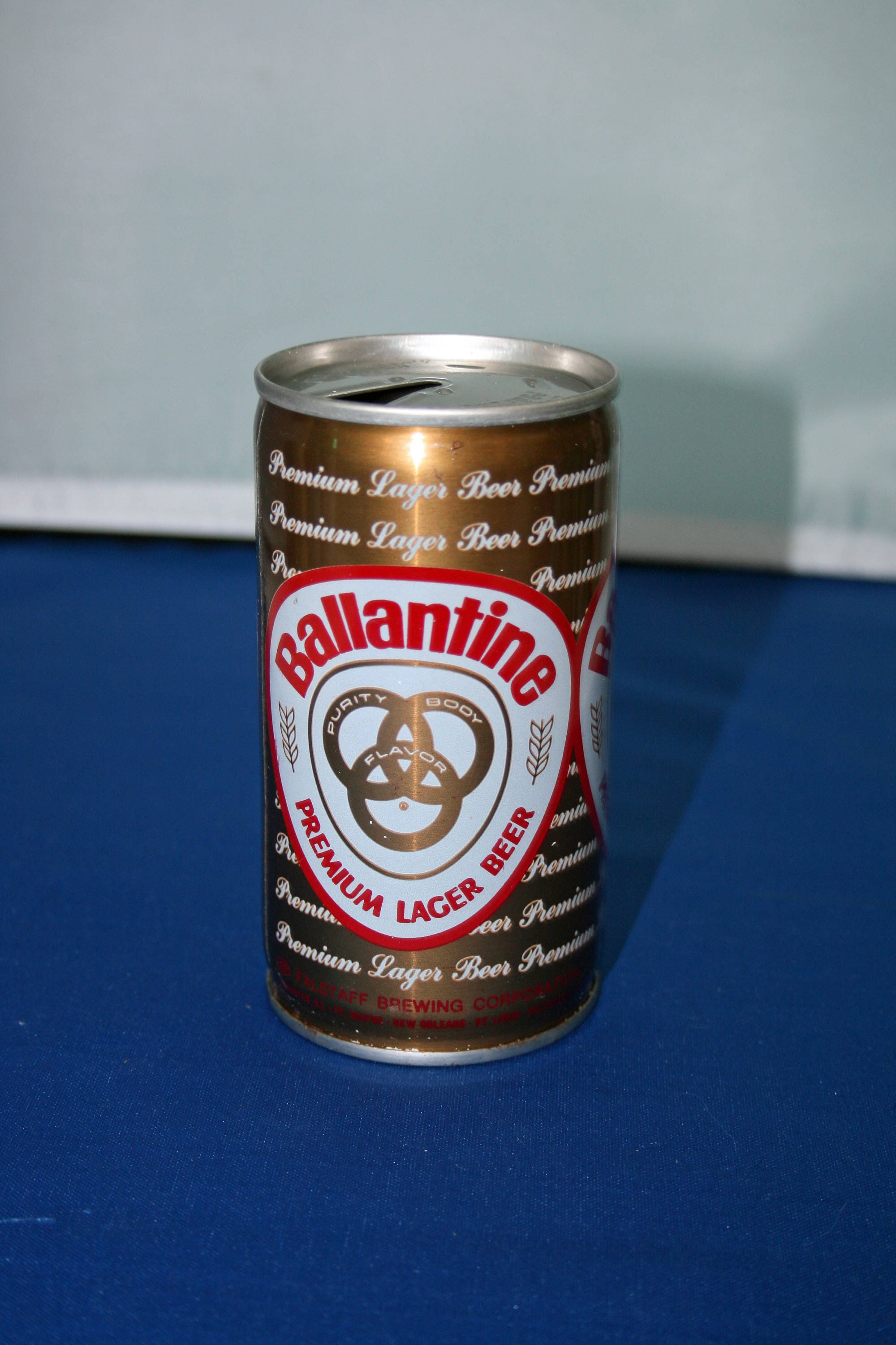 Vintage Ballantine Premium Lager Beer Steel Beer Can Pull Tab Opened ...