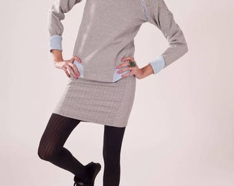 Prince of Wales grey Venus skirt