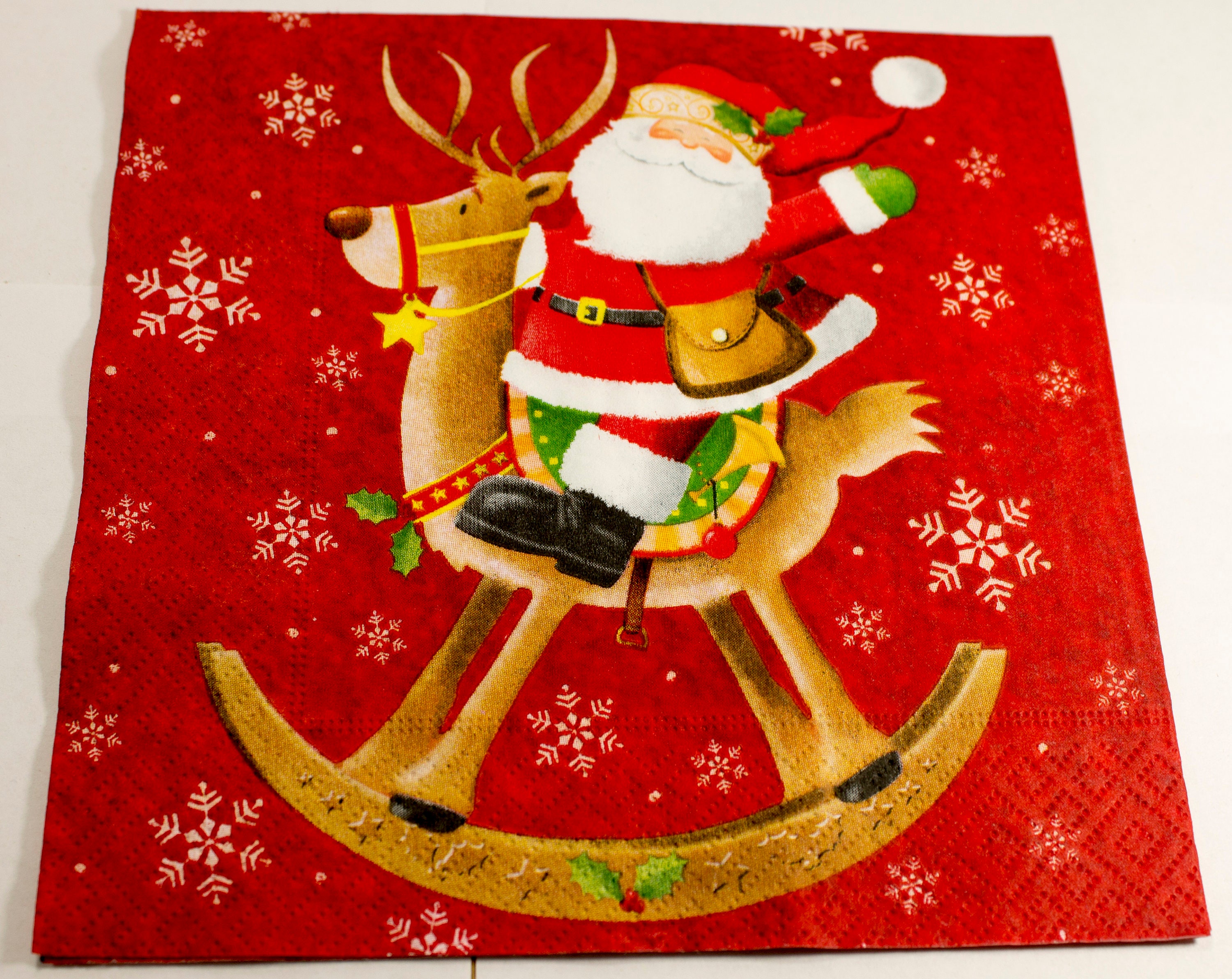 Decoupage napkin Paper napkins Christmas New Year Santa