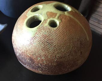 Fantastic Mid Century Tom McMillin Pottery Rock Vase Sculpture Vessel