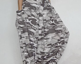 camo drop crotch pants