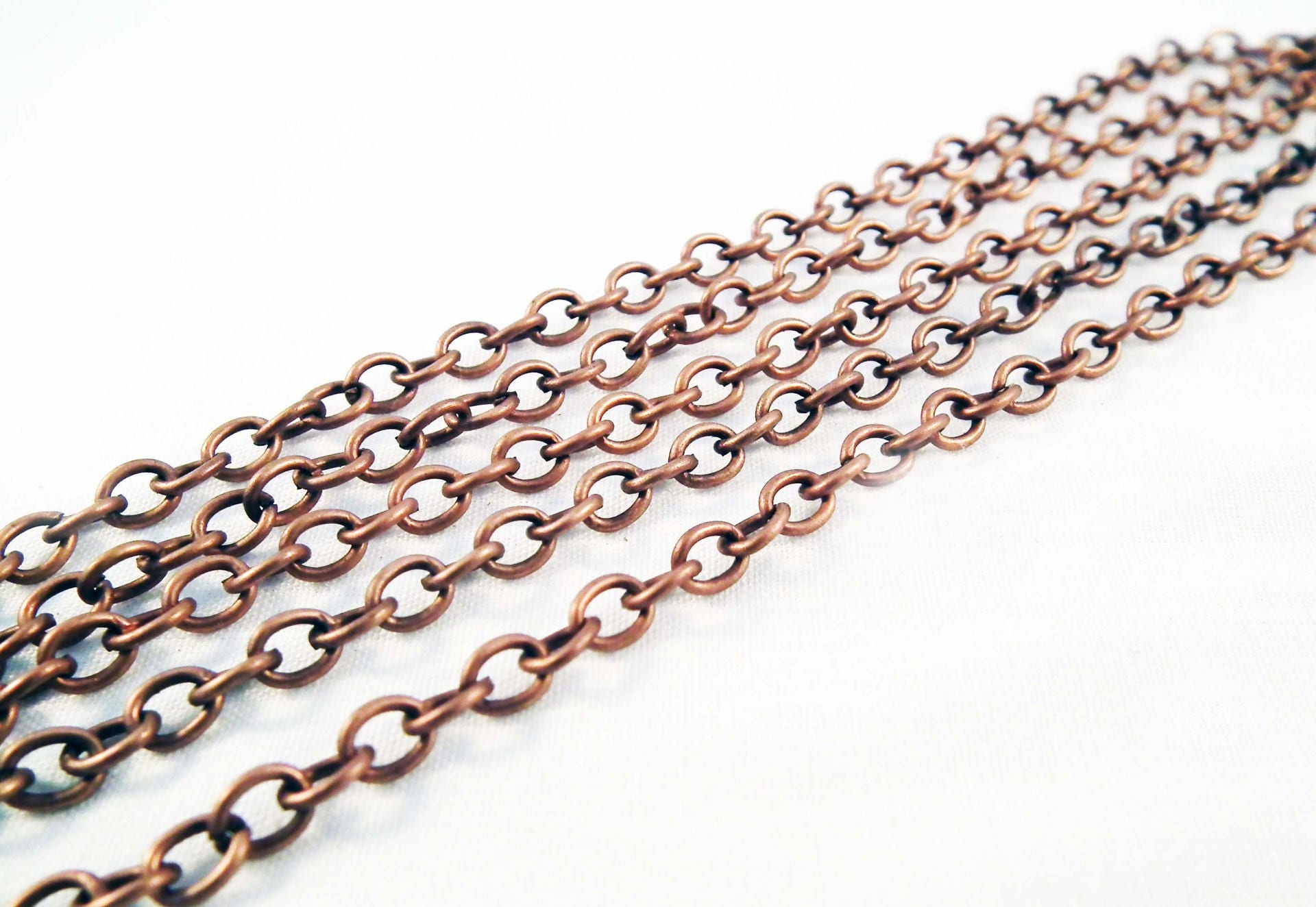 CH16 1 M of red copper chain mesh chain 5mm X 3mm from NoMercyMaking