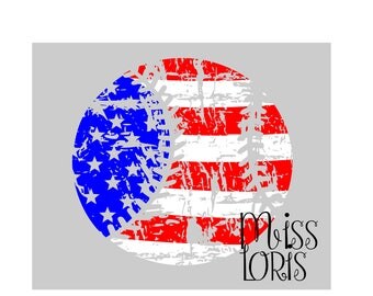 Baseball Flag distressed SVG DFX PNG Cut file Cricut explore file Baseball t-shirt design