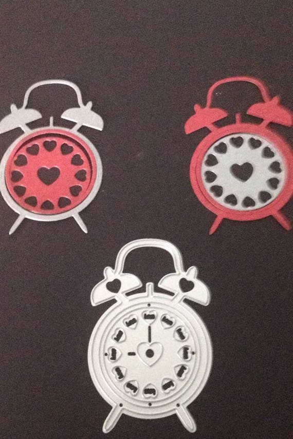 Alarm clock die cut Stencil Metal Die Handmade Scrap booking