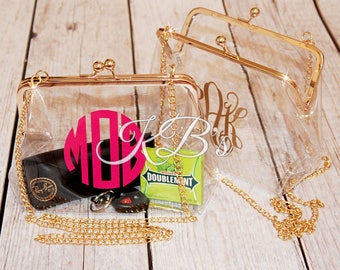 Clear Cross Body Purse - Game day Purse - Game Day Bag - Clear Clutch - Clear Bag - Stadium Bag - Cross Body Purse