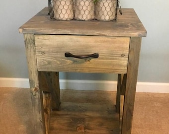 SALE Nightstand /side table/ end table/ for the home/ bedroom/ living room/ x table/ farmhouse table/rustic nightstand