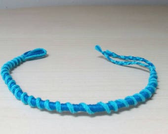 Handmade turquoise and blue Friendship Bracelet