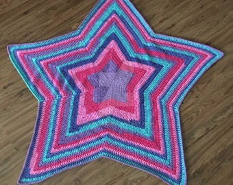 Hand Crocheted Star Blanket
