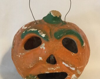 Antique Papier-mâché Halloween Jack O Lantern