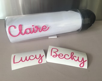 Personalised water bottle TRANSFER, personalised school bottle transfer, drinks bottle, water bottle transfer, love island style bottle pers