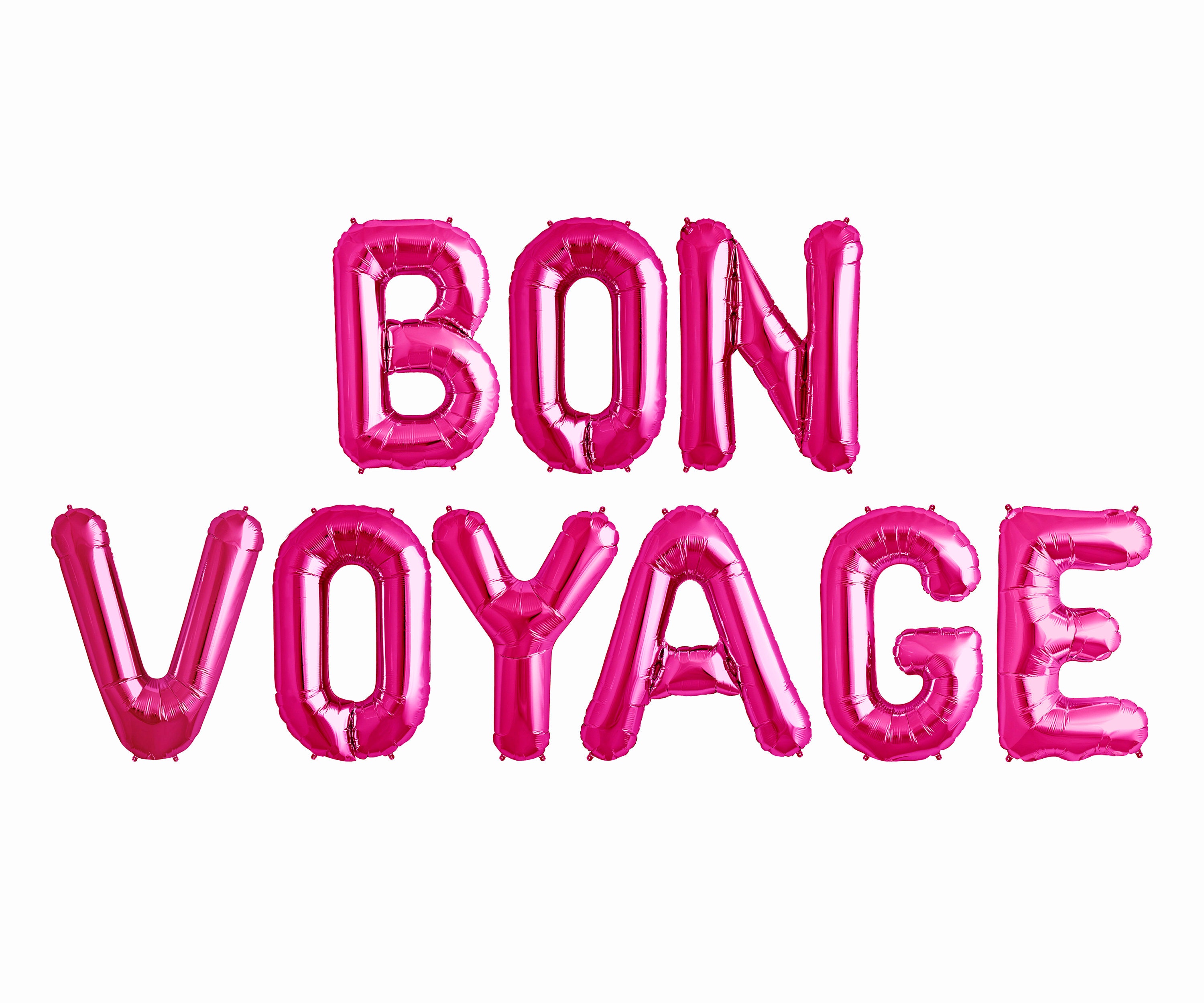 Bon Voyage Balloons Letter Banner nautical theme party going