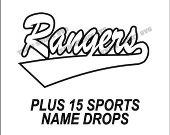 Rangers Swoosh Download Files - SVG, DXF, EPS, Silhouette Studio, Vinyl Cutting Files, Digital Cut Files - Use with Cricut and Silhouette