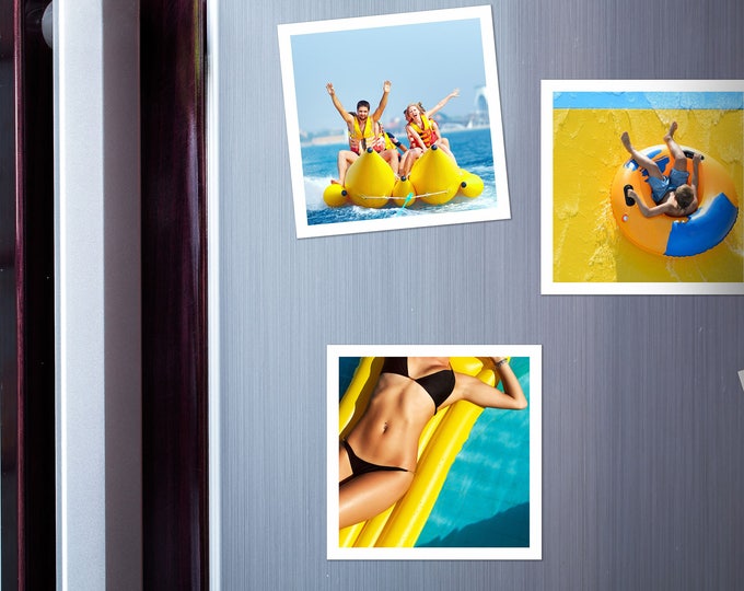 75х75 mm | Set of 48 photo magnets. 2.95”х2.95” | Customised square photo fridge magnets made from your own pictures.