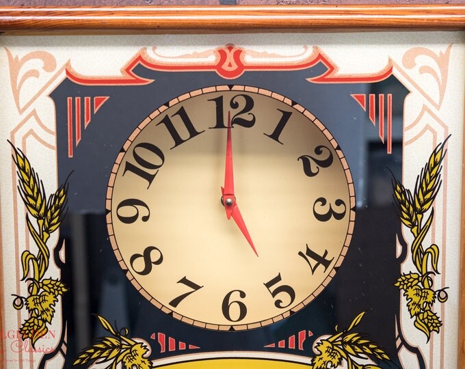 Genesee Beer & Ale Illuminated Clock | Lighted Clock Mirror | Vintage Breweriana