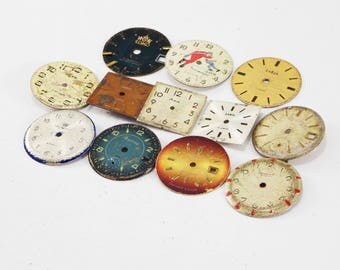 Rare pocket watch face steampunk parts jewelry supplies altered art original watch found objects embossed engraved watch movement timeless