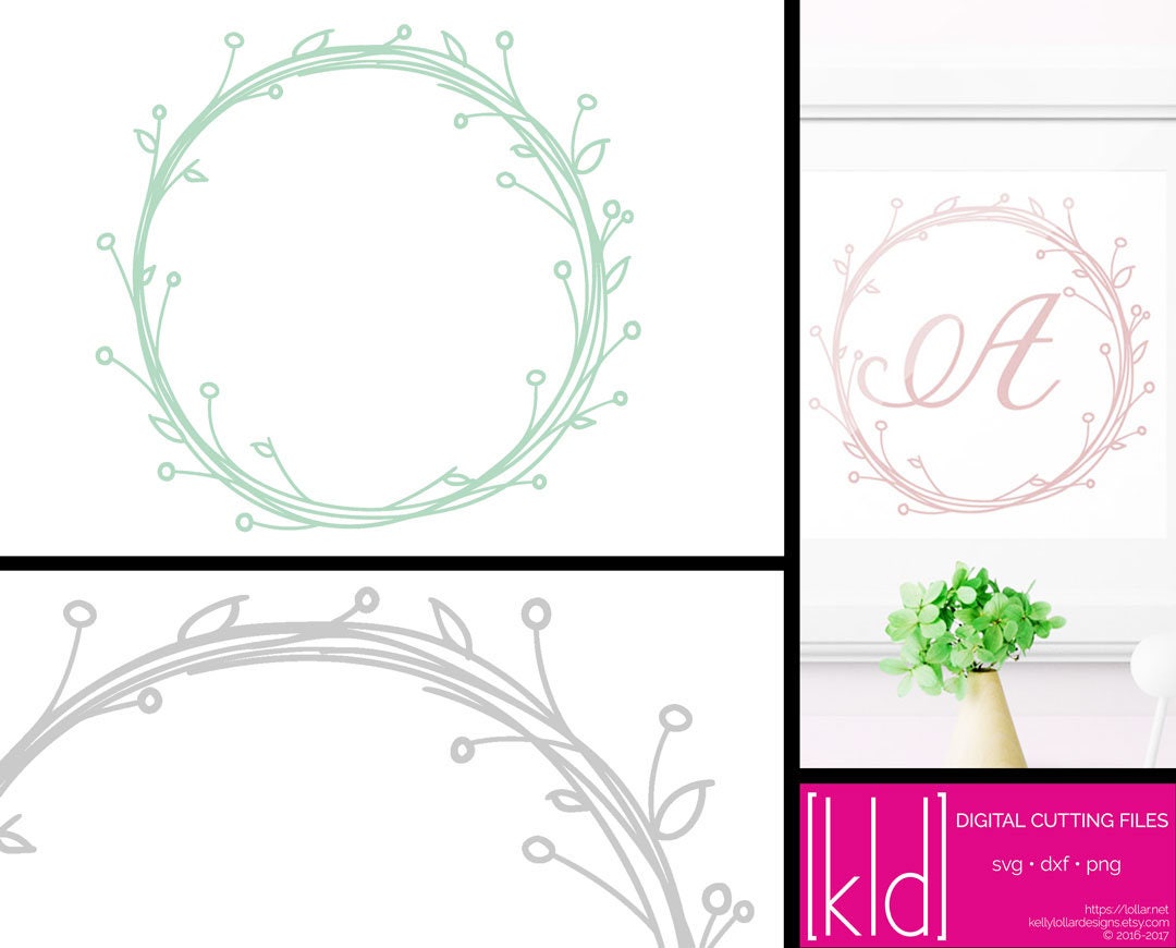Free Free 88 Wreath Silhouette Flower Border Svg SVG PNG EPS DXF File