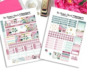 Recollection September Monthly Layout // Recollections // Printable // Printable Stickers // Planner Printables // September View // Monthly