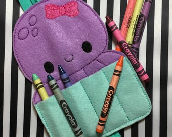 Crayon Holder, pen holder, book band, planner band, pen case, bookmark, planner accessories,