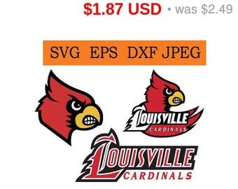 Sale 25% - Louisville Cardinals logo in SVG / Eps / Dxf / Jpg files INSTANT DOWNLOAD!