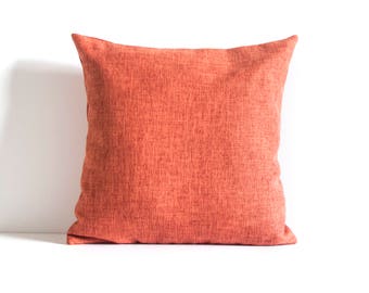 Orange Throw Pillow, Orange Pillow Cover Decorative Pillow Cover, Cushion Cover
