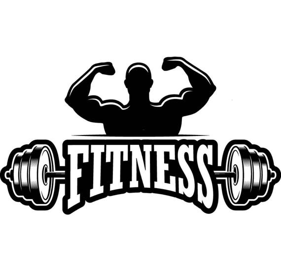 Bodybuilding Logo 3 Bodybuilder Barbell Bar Weightlifting