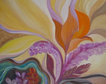 Dream flower - original oil on canvas painting