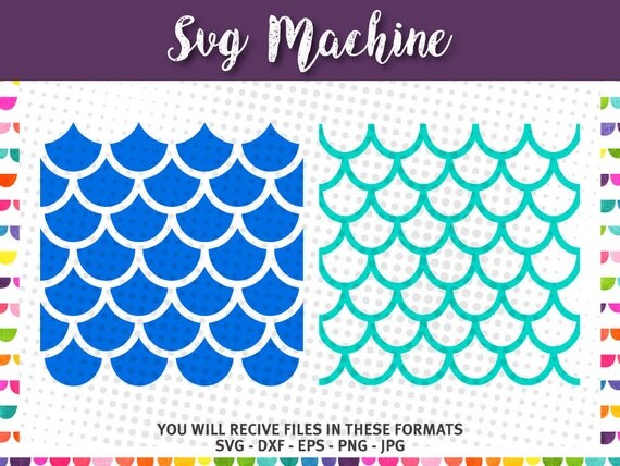 Download Seamless mermaid scale pattern cutting or printing digital