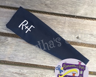 Navy R+F Headband, Embroidered Rodan and Fields Headband