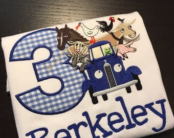 Little Blue Truck Inspired Birthday Shirt