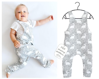 Romper pattern PDF, baby romper pattern PDF, kids romper pattern PDF, sewing patterns
