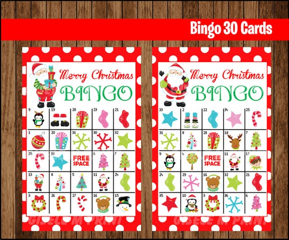 Christmas bingo party city