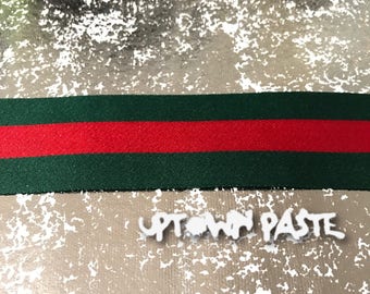 Gucci Style Ribbon Wide Striped Ribbon Grosgrain Ribbon Hat Making & Hair Crafts Hair Bow Making Ribbon Bag Straps Headbands Choker Ribbon