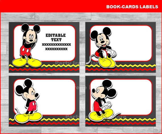 Mickey Mouse School label name label name tag sticker
