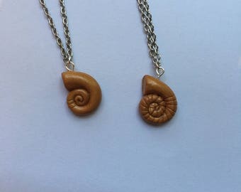 Ariel seashell voice Ursula shell necklace polymer clay charm the little mermaid