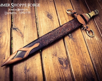 ULFBITTA - Wolfbite hand forged Viking short sword, seax, or shield maiden's sword