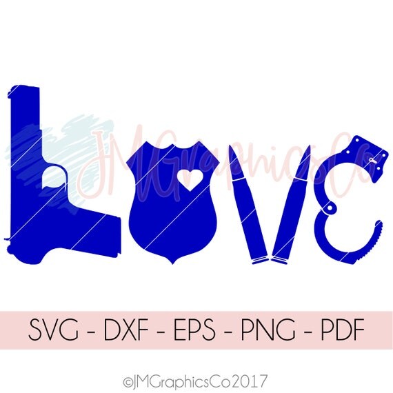 Download Police Love svg eps dxf png cricut cameo scan N cut cut
