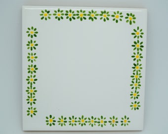 Ceramic coaster painted by hand